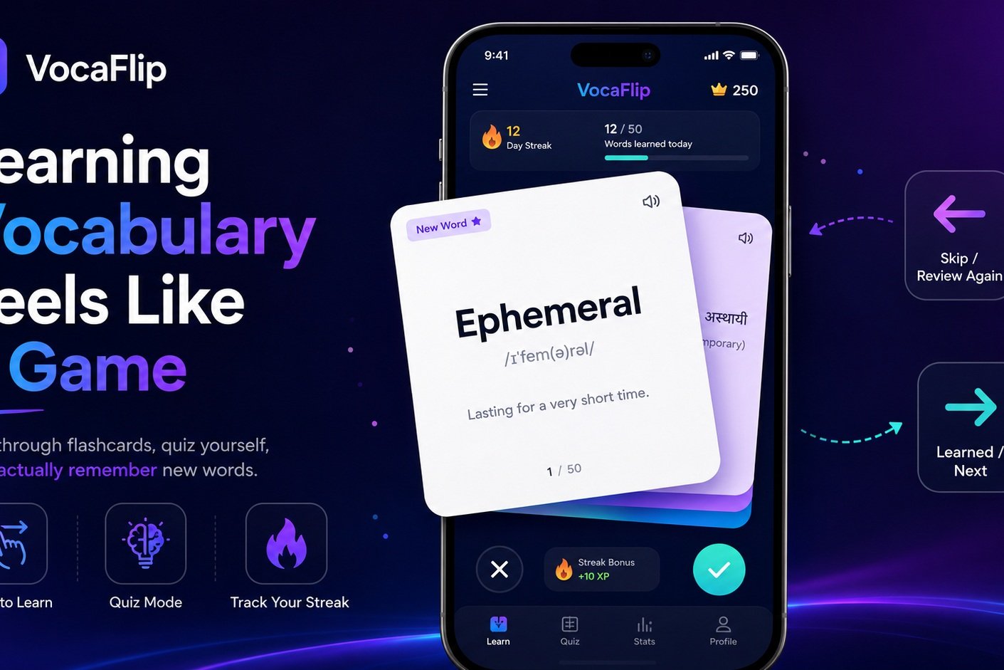 VocaFlip interface preview
